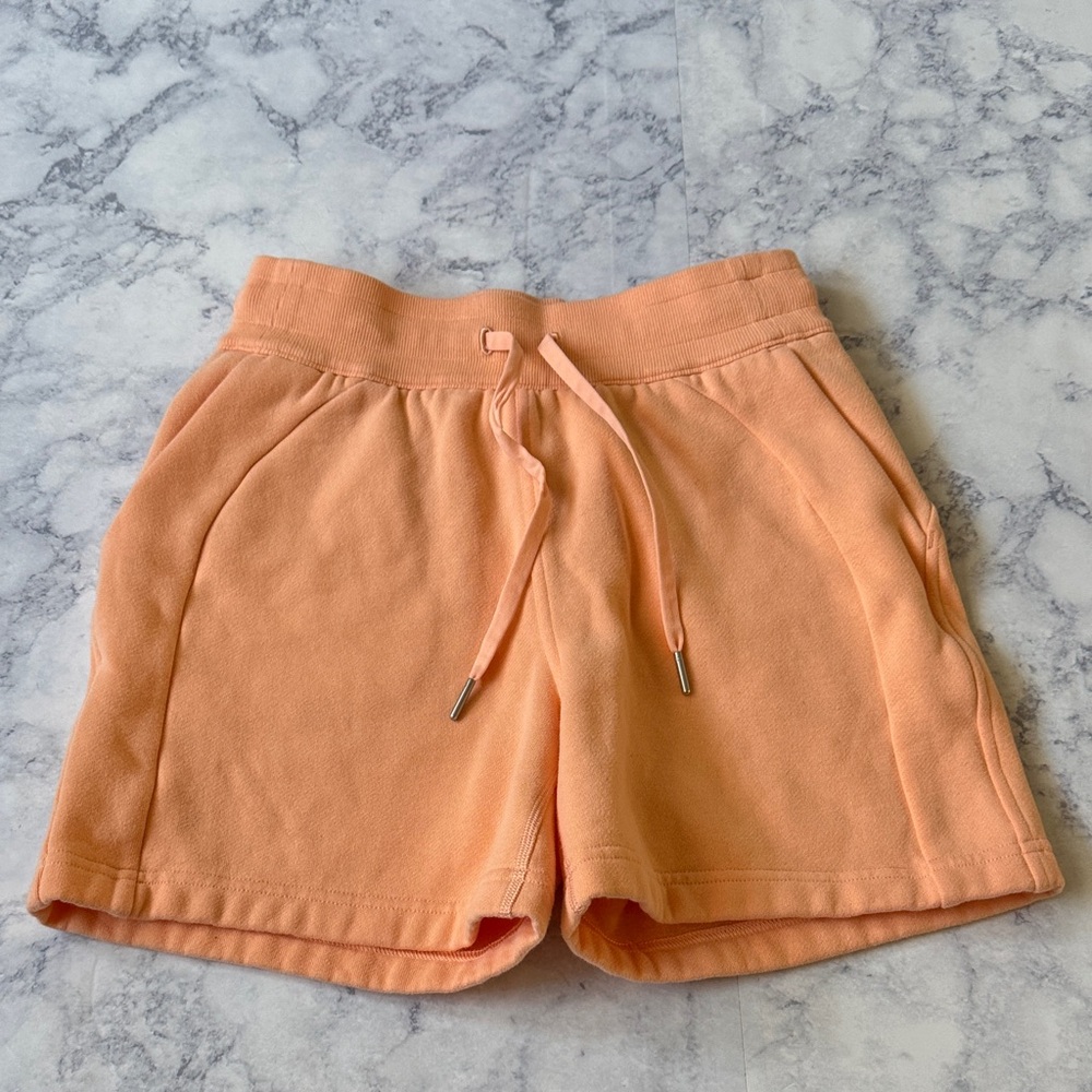 Peach Orange Coral Lululemon Athletica Athletic Gym Work Out Shorts